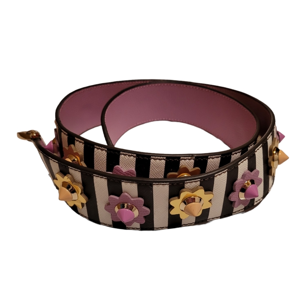 VGUC Henri Bendel purple flower strap